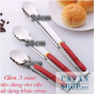 Combo 3 kẹp nướng BBQ có khóa gài. Tay cầm ABS chống nóng, kẹp nướng thịt,  gắp bánh siêu tiện dụng ❤️GD144-KepBBQGai-3