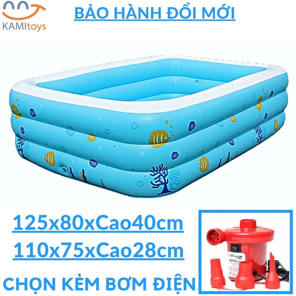 Bể bơi cho bé mini kiểu hồ phao bơm hơi  làm bồn tắm hoặc nhà bóng trong nhà gấp gọn