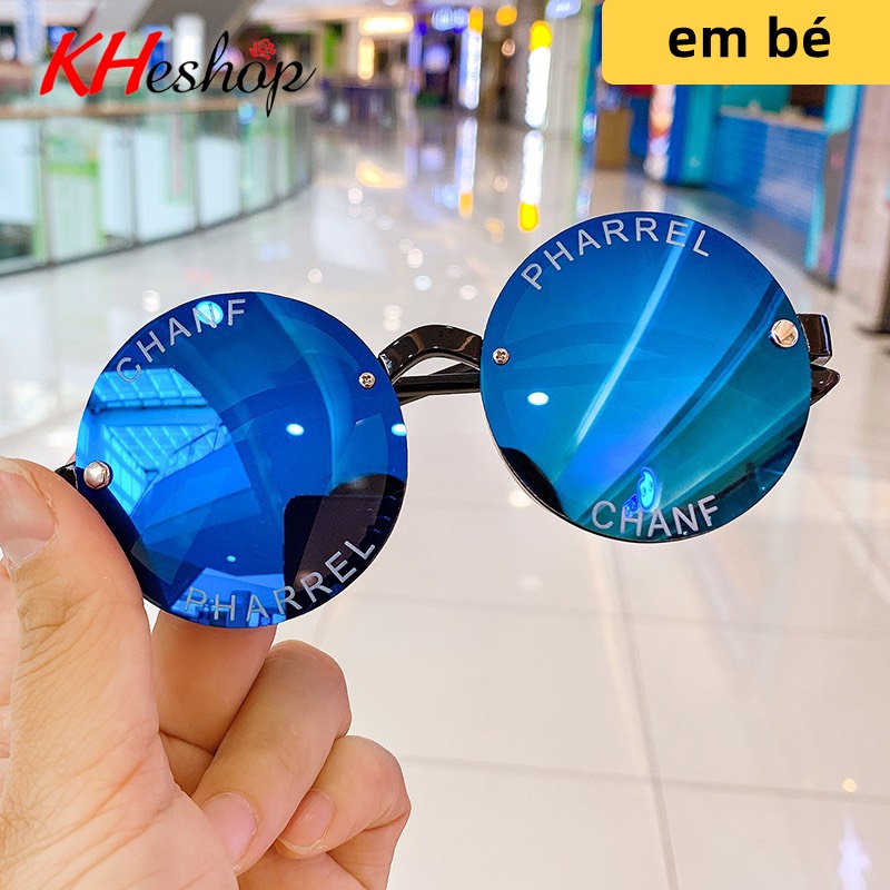[Giá Siêu Hời] Kính Thời Trang gọng tròn in chữ cho BÉ TRAI BÉ GÁI, Retro dễ thương bảo vệ mắt mã Y7701