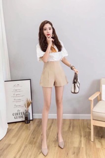 Quần đùi cạp cao