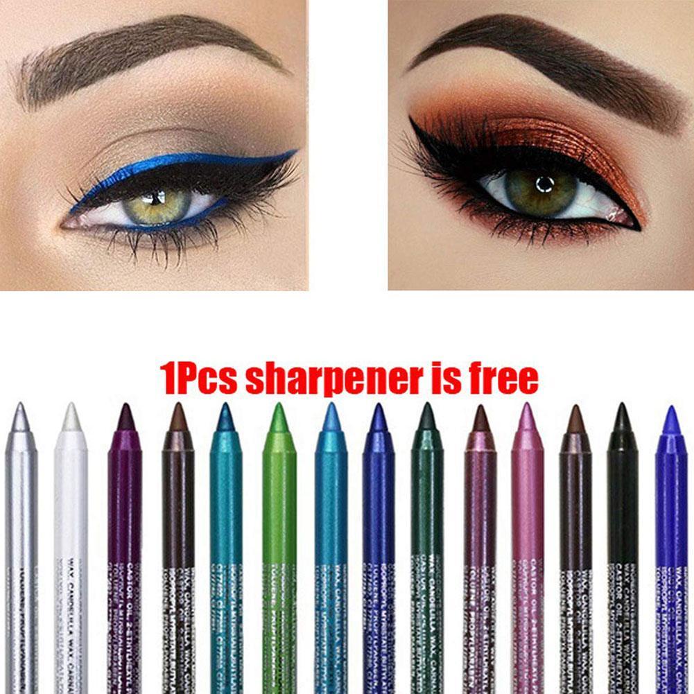 Bút Chì Kẻ Mắt Màu Sắc Ánh Ngọc Trai 14 Bút Chì N1F3 F3D2 Nhòe J6J1 Proof T5G7