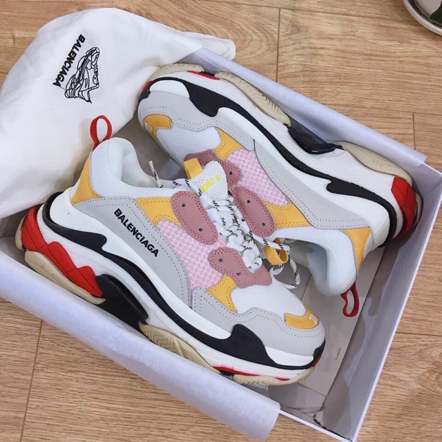 Xả Xả | Xả Xả| HOT THANH LÝ- Giầy balenciaga hồng vàng bản 1:1 ( full box + free ship ) 2020 Có Sẵn 🍀 Xịn L * . )
