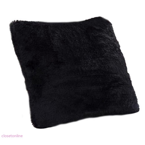 Vỏ áo gối vải lông màu trơn dành cho gối cushion ghế sofa