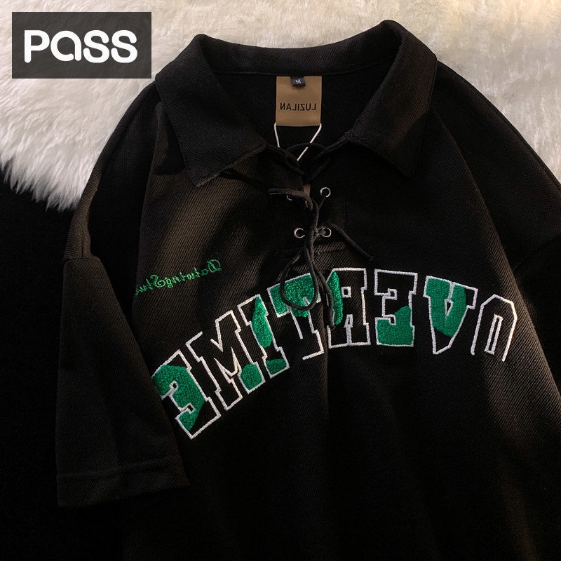 Áo polo Tay Ngắn Dáng Rộng Phong Cách Âu Mỹ Thời Trang Mùa Hè Cho Nữ