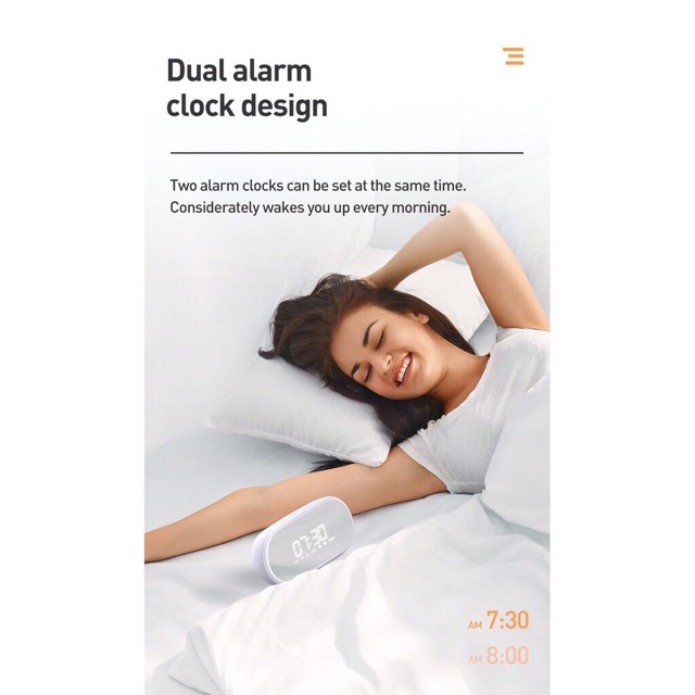 Loa Bluetooth Baseus Không Dây ( kèm đồng hồ báo thức )