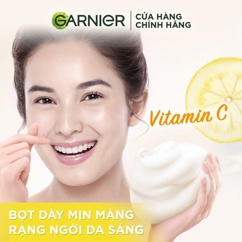 Sữa Rửa Mặt Garnier Tạo Bọt Dưỡng Sáng Làn Da Light Complete Vitamin C Whip Foam 50ml