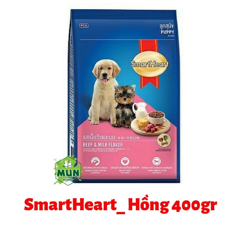 Thức ăn hạt cho chó Smartheart puppy 400gr