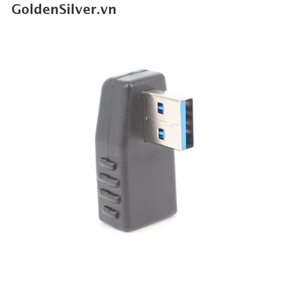 Đầu Nối Chuyển Đổi USB 3.0 A Male Sang Female Góc Phải 90 Độ
