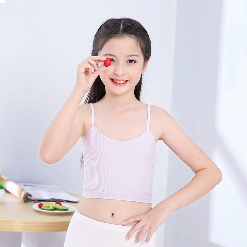 Áo Ngực Thể Thao Chất Liệu Cotton Dành Cho Bé Gái 8-10 Tuổi