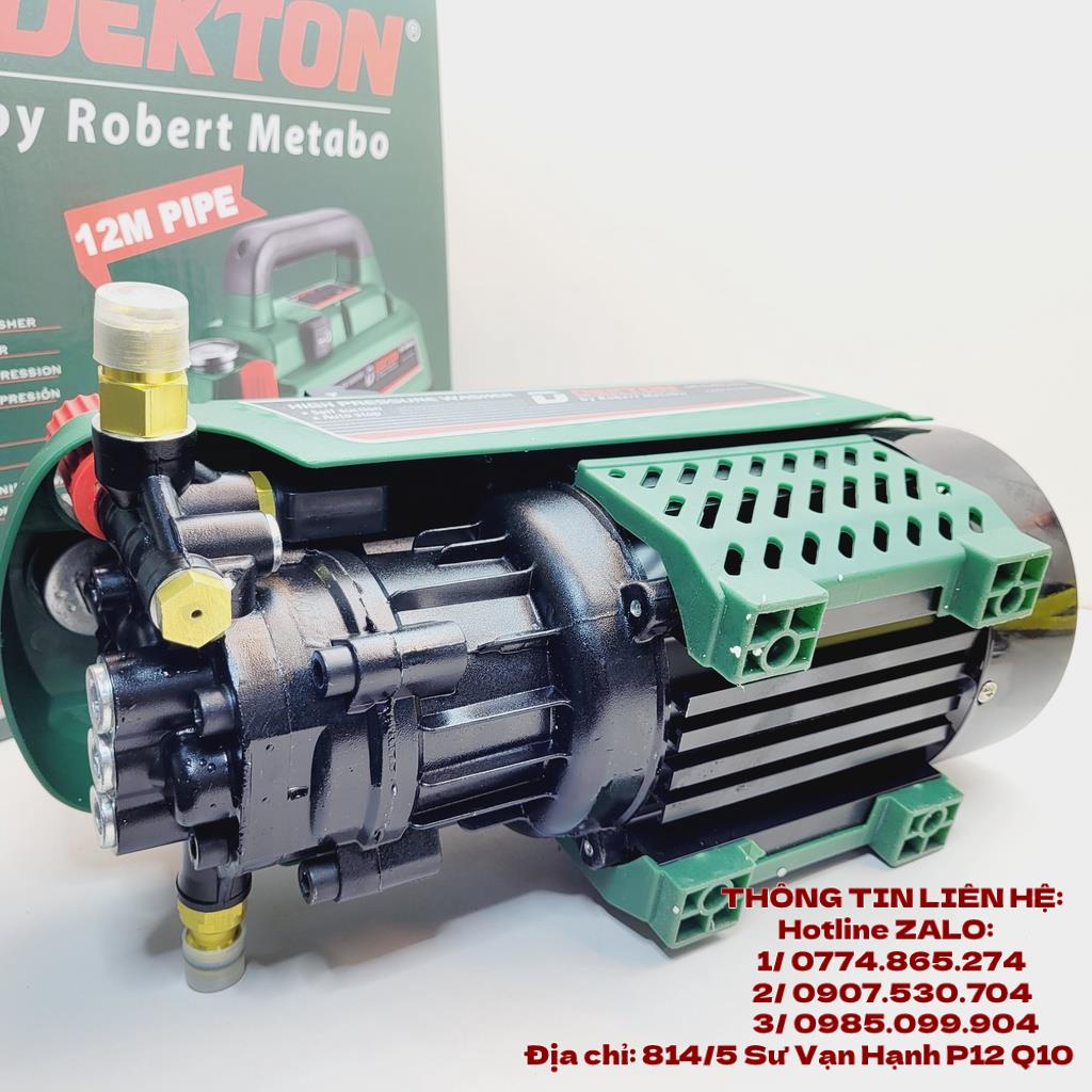 Máy Rửa Xe Dekton 2800W Siêu Mạnh DK-2800A Lõi Đồng Điều Chỉnh Áp Lực -  Động Cơ Motor Từ - Mẫu Mới Nhất