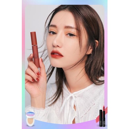 Son kem lì 3CE Velvet Lip Tint Taupe -đỏ nâu