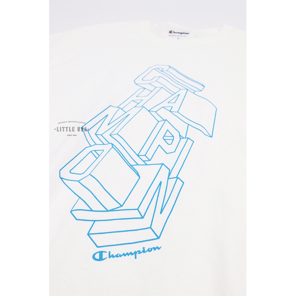 ÁO thun CHAMPION CHÍNH HÃNG GRAPHIC TEE BLOCK 3D - 100% AUTHENTIC USA