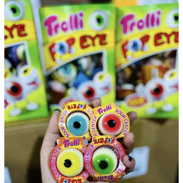 Kẹo dẻo Trolli Pop eye con mắt/ Planet Gummi/ Pizza Trolli