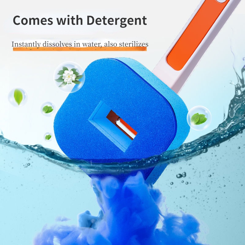 Bộ Bàn Chải Vệ Sinh Toilet Dùng Một Lần Cán Dài Tự Động Không Cần Chạm