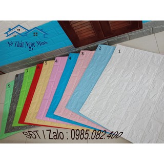 [SALE] XỐP DÁN TƯỜNG Giả Gạch 3D Khổ Lớn / Cách Âm Chống ẨM Mốc - Super Decor