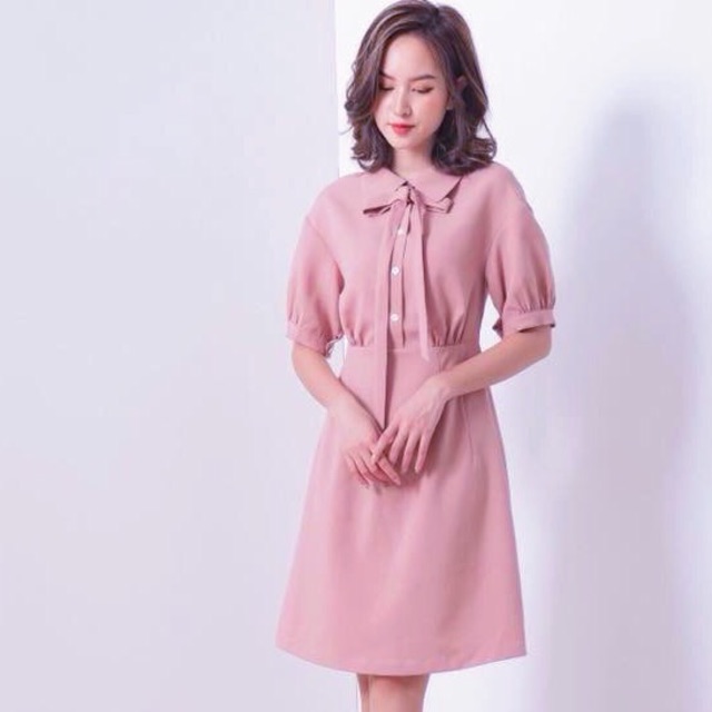 Đầm hồng nơ cổ v2 | BigBuy360 - bigbuy360.vn