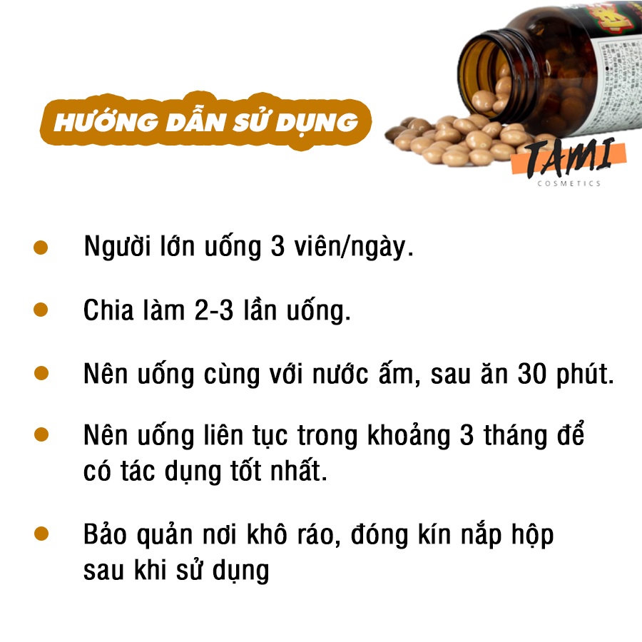 Viên uống tinh chất hàu tươi tỏi nghệ Orihiro Nhật Bản tăng cường sinh lực nam giới 180 viên TM-OR-HTN02