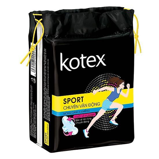 COMBO 8 gói BVS Kotex Sport Siêu mỏng cánh 6s