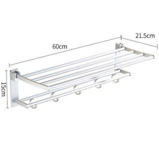  Kệ Treo Khăn Nhà Tắm 2 Tầng Đa Năng Hợp Kim Nhôm