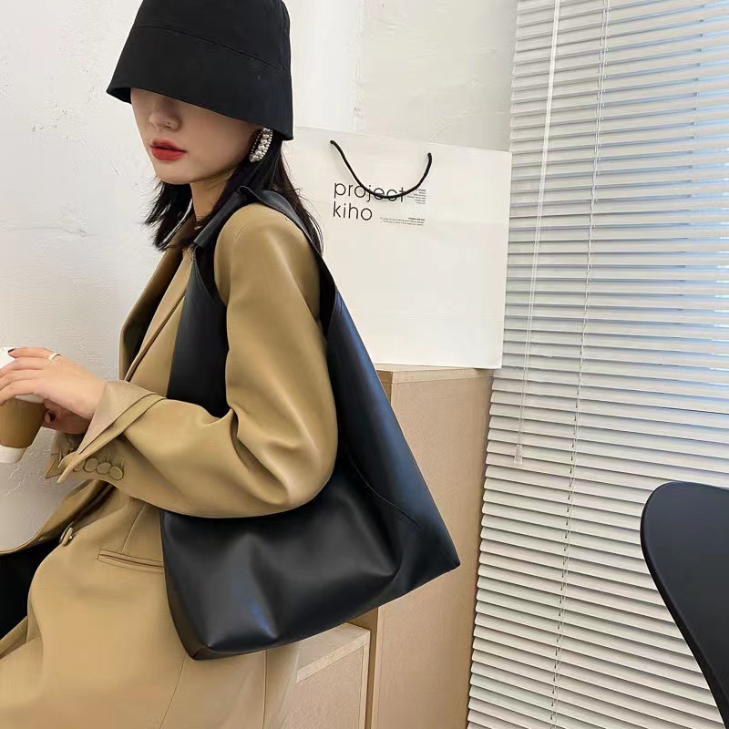 Túi Xách Da Mềm Màu Trơn Cỡ Lớn Thời Trang Xuân Hè Cho Nữ 2021