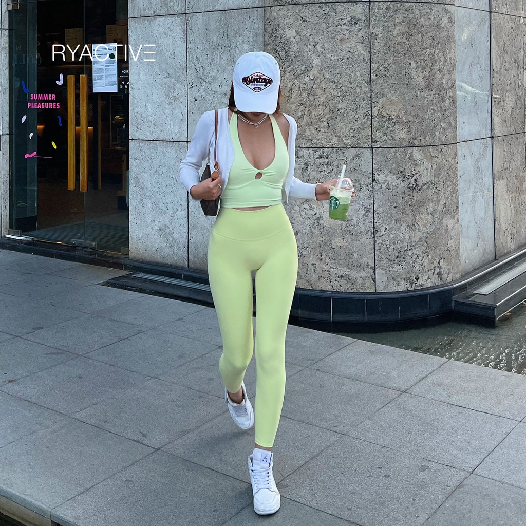 Quần tập yoga/thể thao lưng cao RYACTIVE - RYA Legging Neon