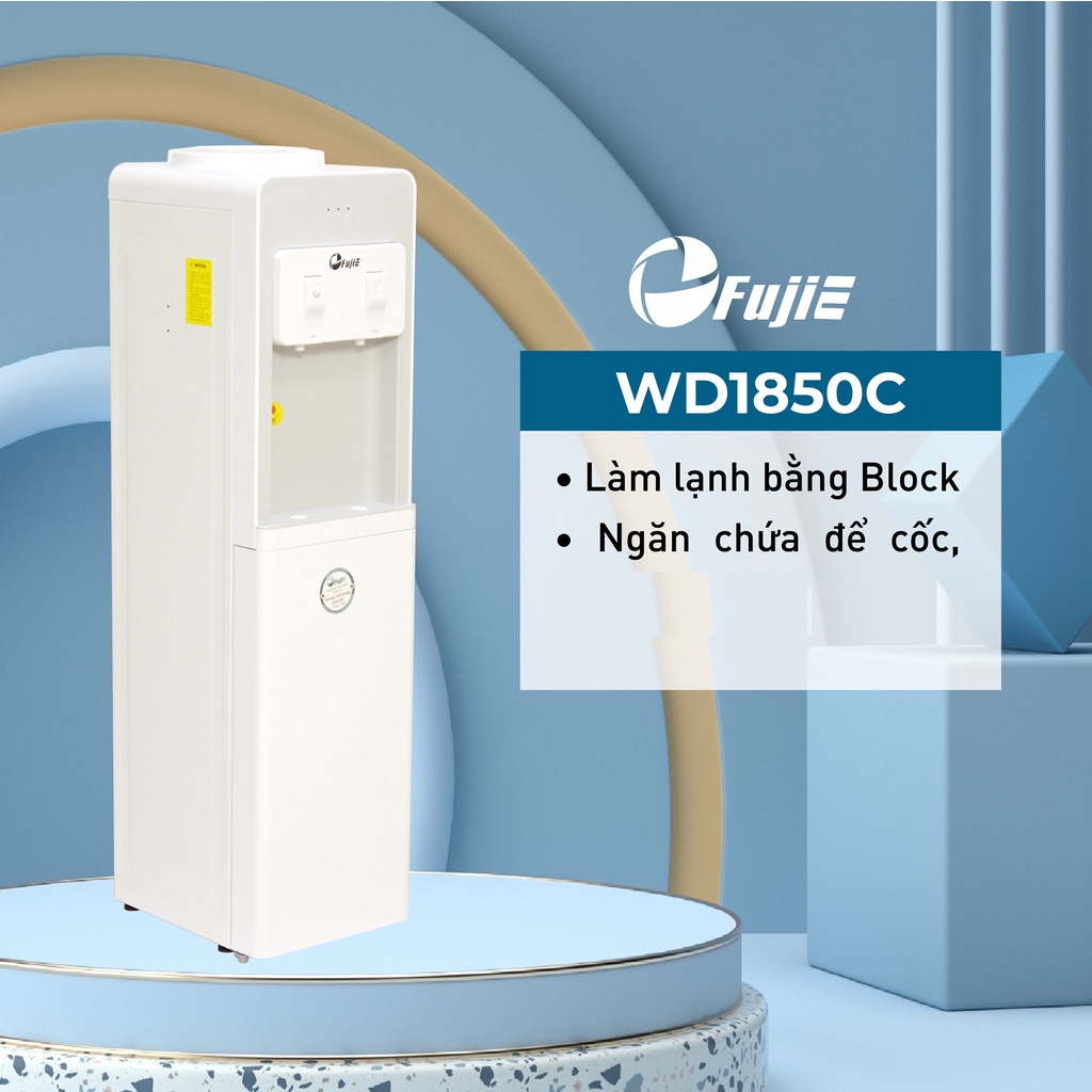 Cây nước nóng lạnh Block nhập khẩu 2 vòi FujiE WD1850C Nhật Bản,tự động ngắt tiết kiệm điện-Chính hãng bảo hành 2 năm)