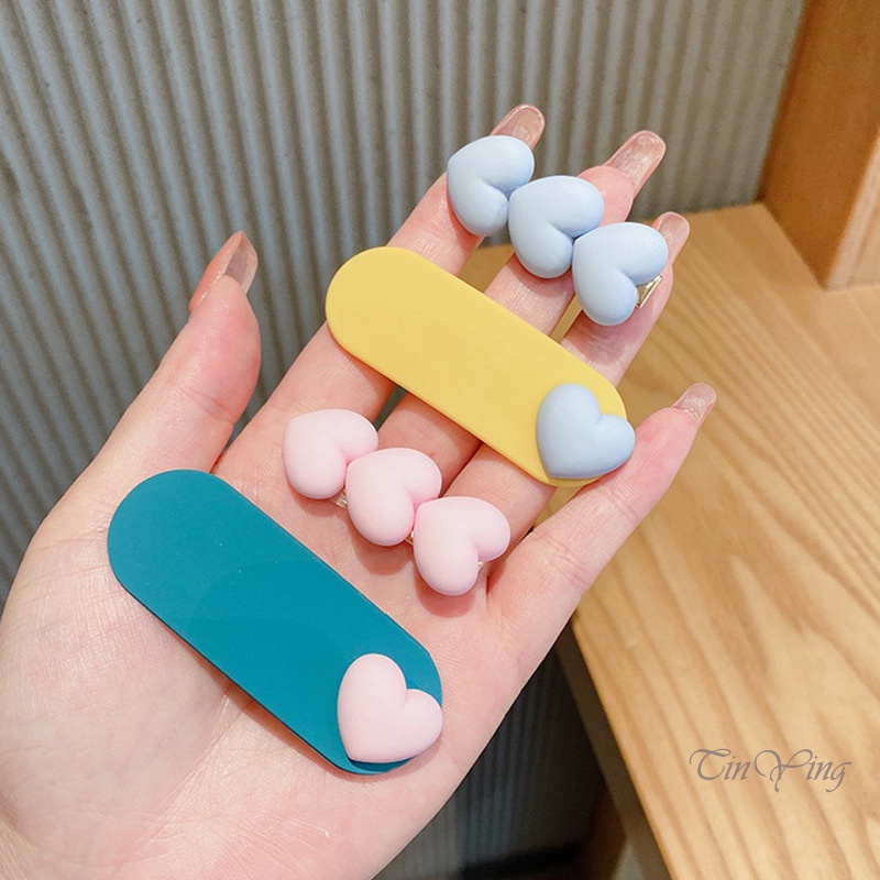 GETNOIVAS 1 Cặp Kẹp Tóc Hình Trái Tim Lâu Trôi Thoải Mái Dễ Chịu 10cm*7cm Cho Hàng Ngày