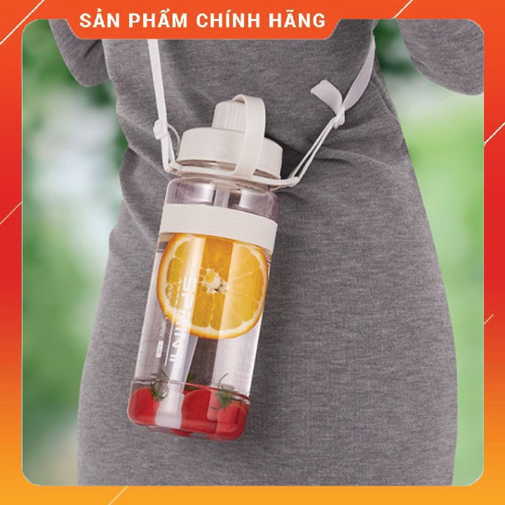 Bình nước thể thao 1L có đầu hút sạch sẽ ,bình tập gym chạy bộ Chất liệu nhựa an toàn mang Đi Làm Đi Học