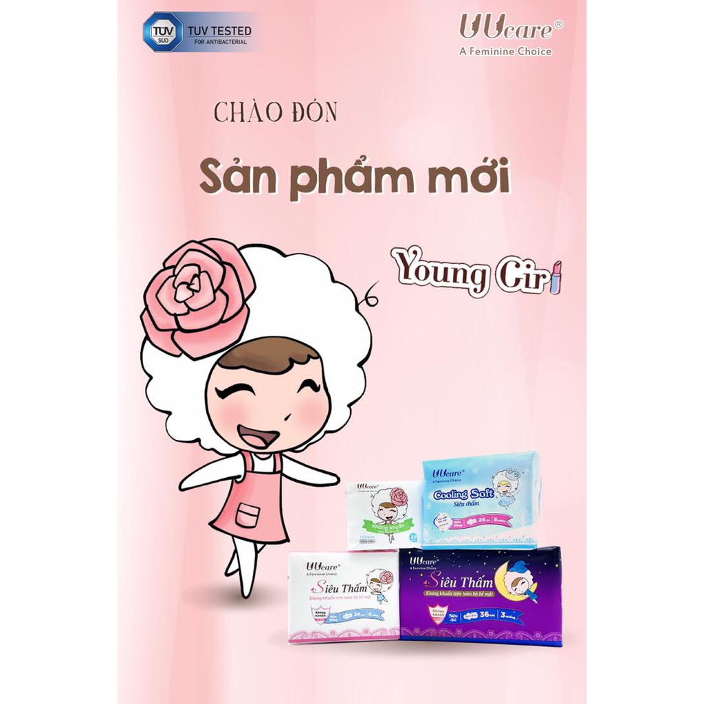 Băng vệ sinh UUcare Young Girl ban ngày 240mm (16 miếng)