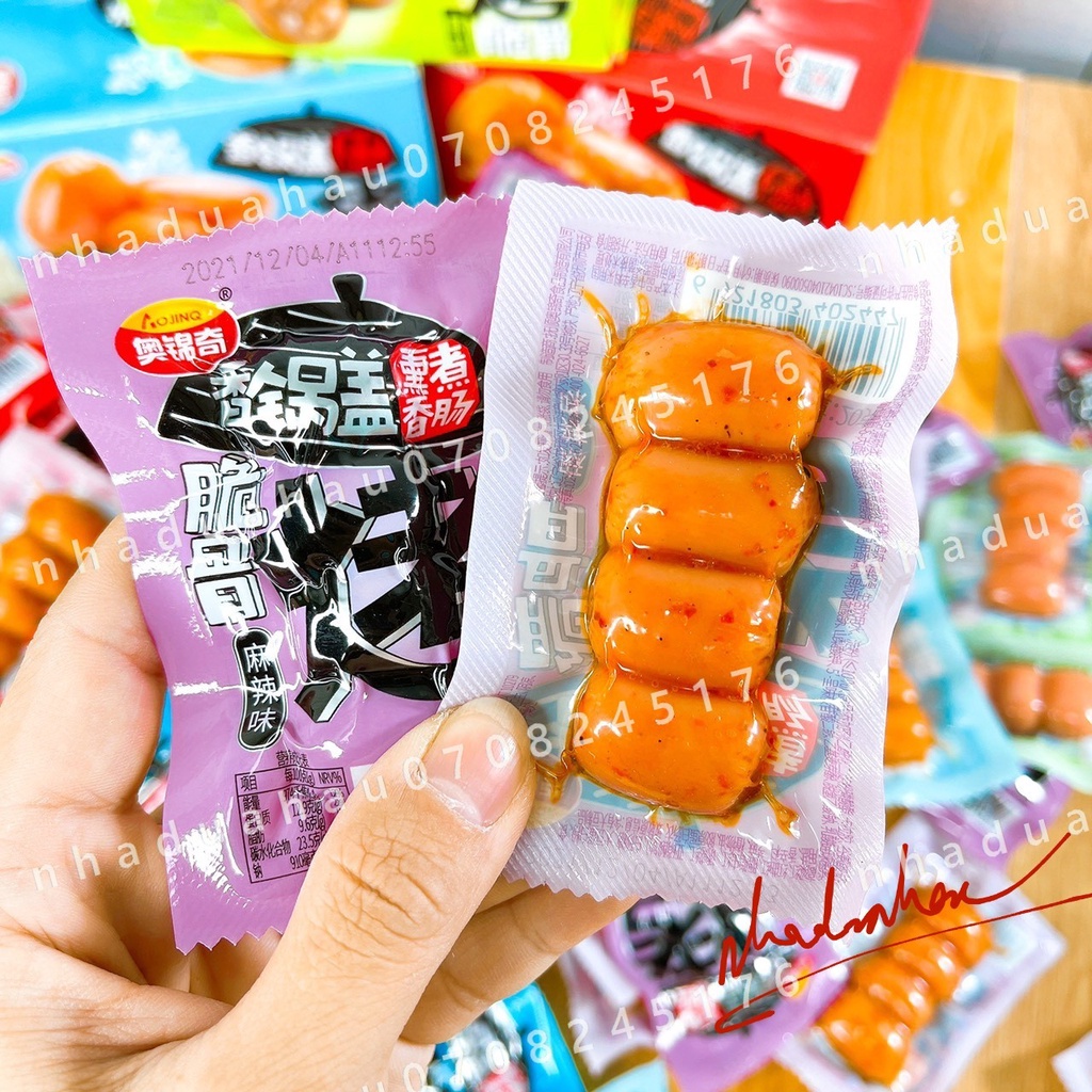 Combo miến chua cay Trùng Khánh full toppin trứng cút+xúc xích bi+rong biển ăn liền Hongkong set 200gam