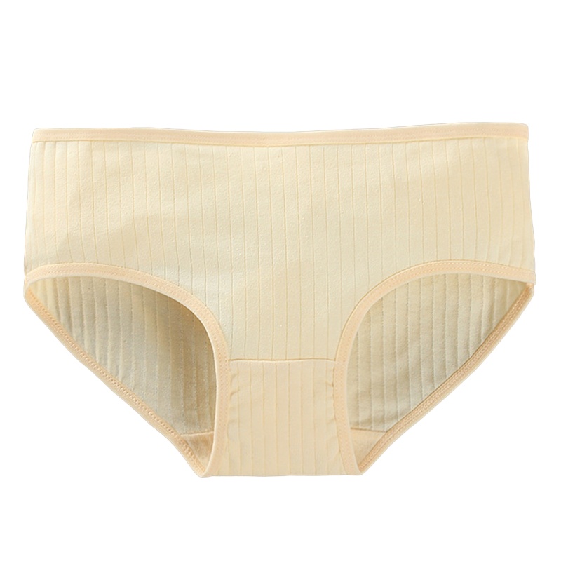 Haha Quần Lót Cotton Mềm Mỏng Thoáng Khí Màu Trơn Phong Cách Hipster Cho Bé Gái Tuổi Teen Unde