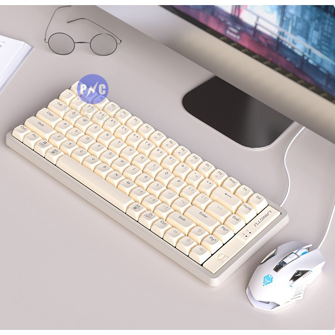 Bàn Phím Cơ Hotswap Langtu GK85 Bản Pro, Có Dây, Led Trắng, Cáp Type C rời