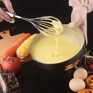 Phới lồng đánh trứng inox cứng 25cm