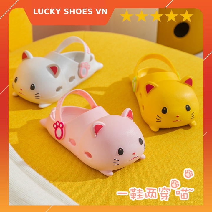 DÉP MÈO CUTE HOT TIKTOK size người lớn và trẻ em mẫu 2022 [H63] size từ 36 đến 41 LuckyShoesVN