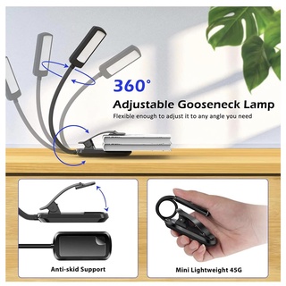 ĐÈN KẸP ĐỌC SÁCH MINI OUILA (hàng mua tại Đức, 6 đèn led, 3 chế độ sáng)
