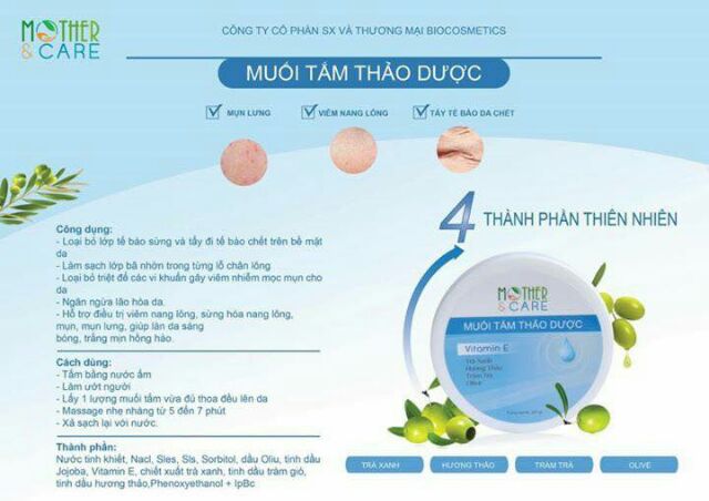 MUỐI TẮM THẢO DƯỢC MOTHER AND CARE