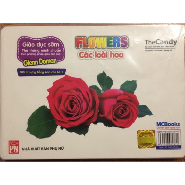 Flashcard - Thẻ Dạy Trẻ Theo Phương Pháp Glenn Doman - Các Loài Hoa