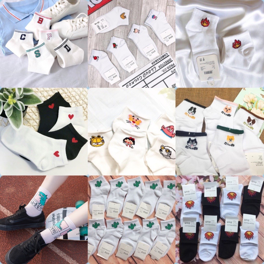 Sét 5 Đôi Tất Hàn Quốc Hoạt Hình ( Hàng Loại 1)
