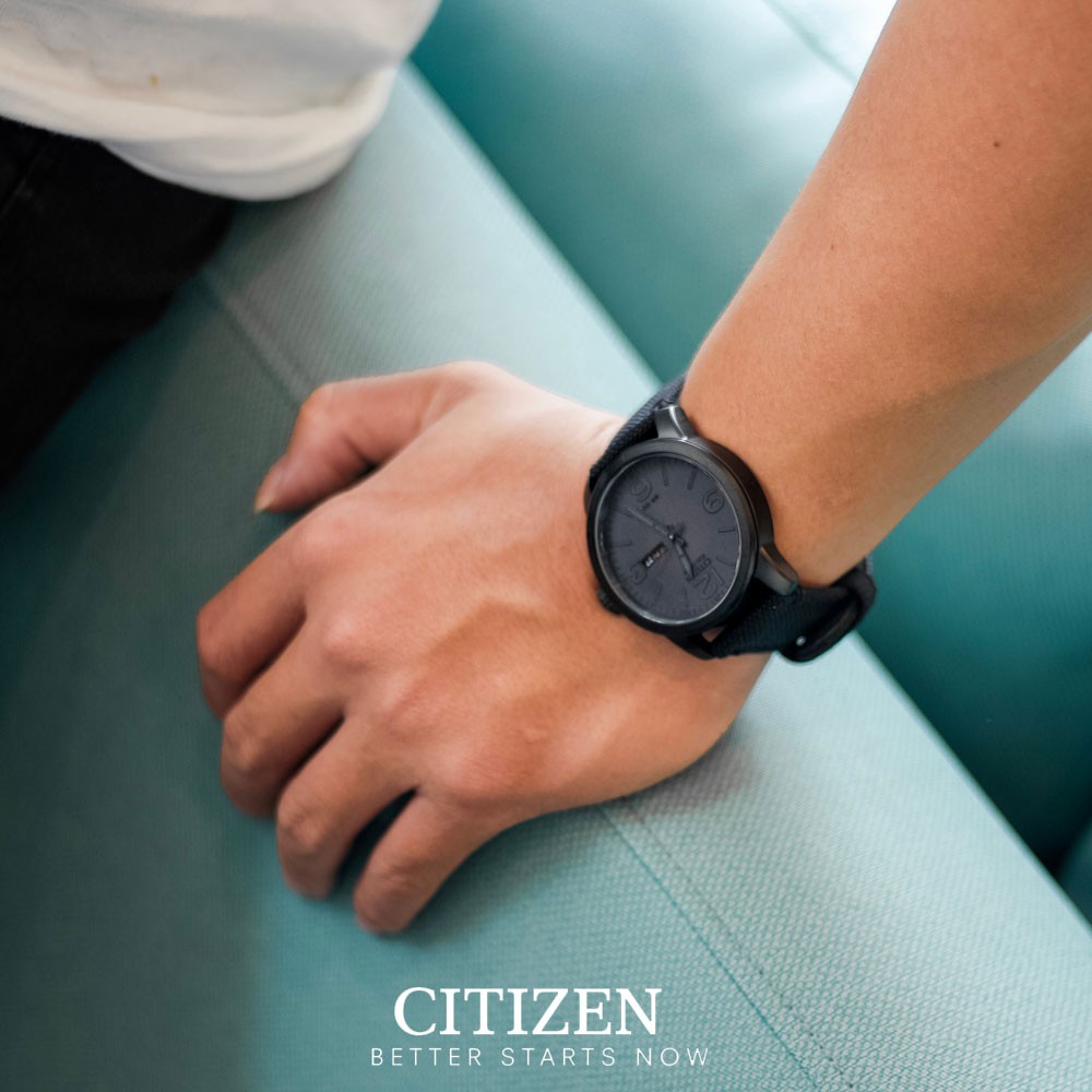 [Mã FARSBR243 giảm 15% đơn 249K] Đồng Hồ Citizen Nam Dây Vải Eco-Drive BM8475-00F - Mặt Xám (42mm)