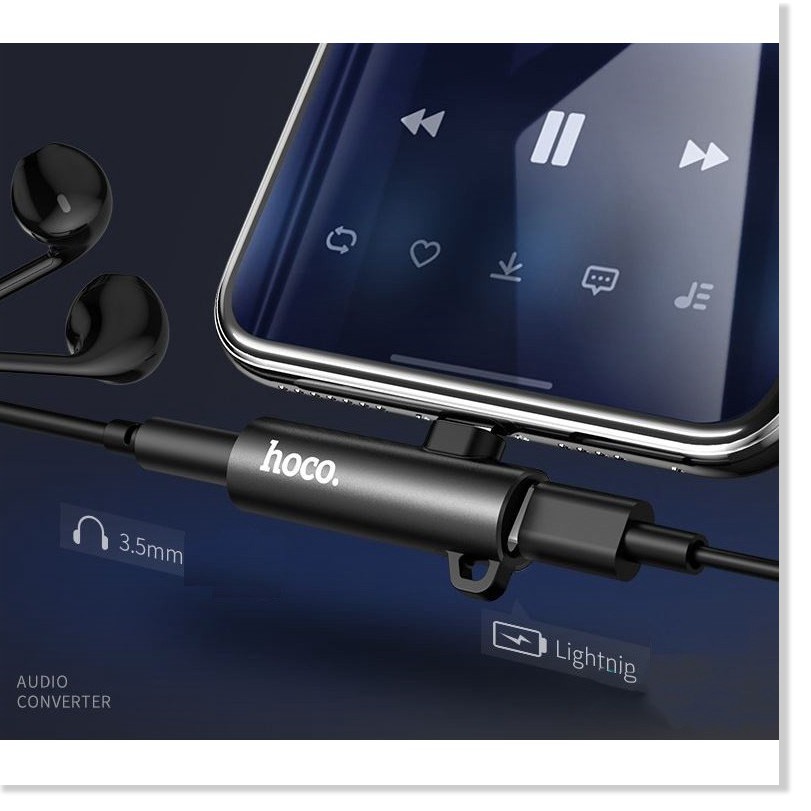 Jack Chuyển Hoco LS21 Ligthning ra Audio 3.5mm + Lingthning - MrPhukien