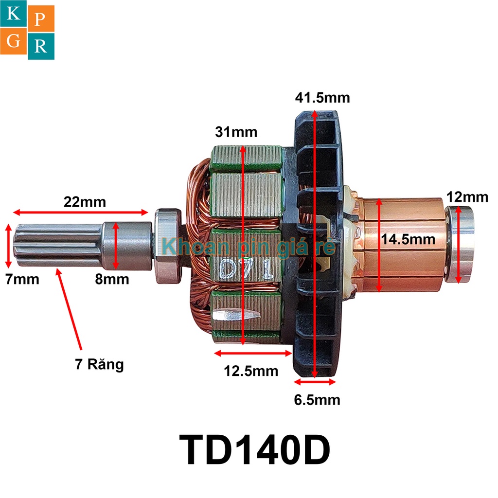 Roto máy khoan máy bắt vít makita 18V TD152D TD140D