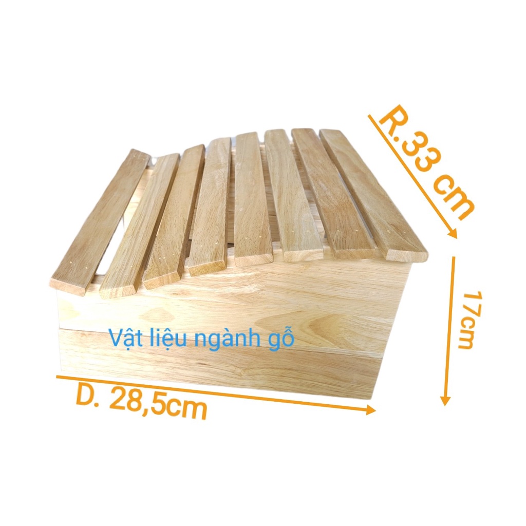 GHẾ KÊ CHÂN, GÁC CHÂN VĂN PHÒNG BẰNG GỖ CAO 12CM VÀ 17CM