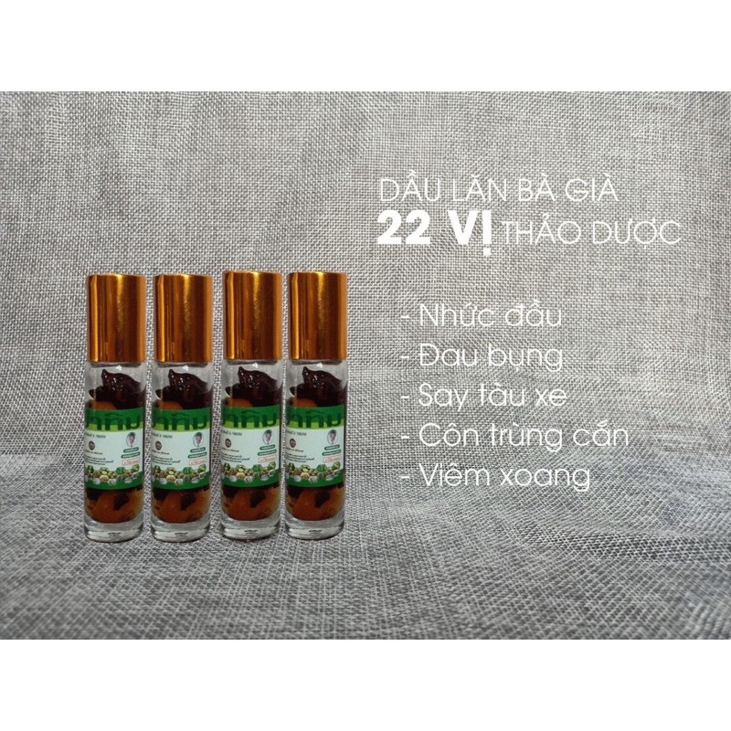 Dầu Lăn OTOP 22 vị thảo dược cực thơm 8cc Thái Lan Chính Hãng