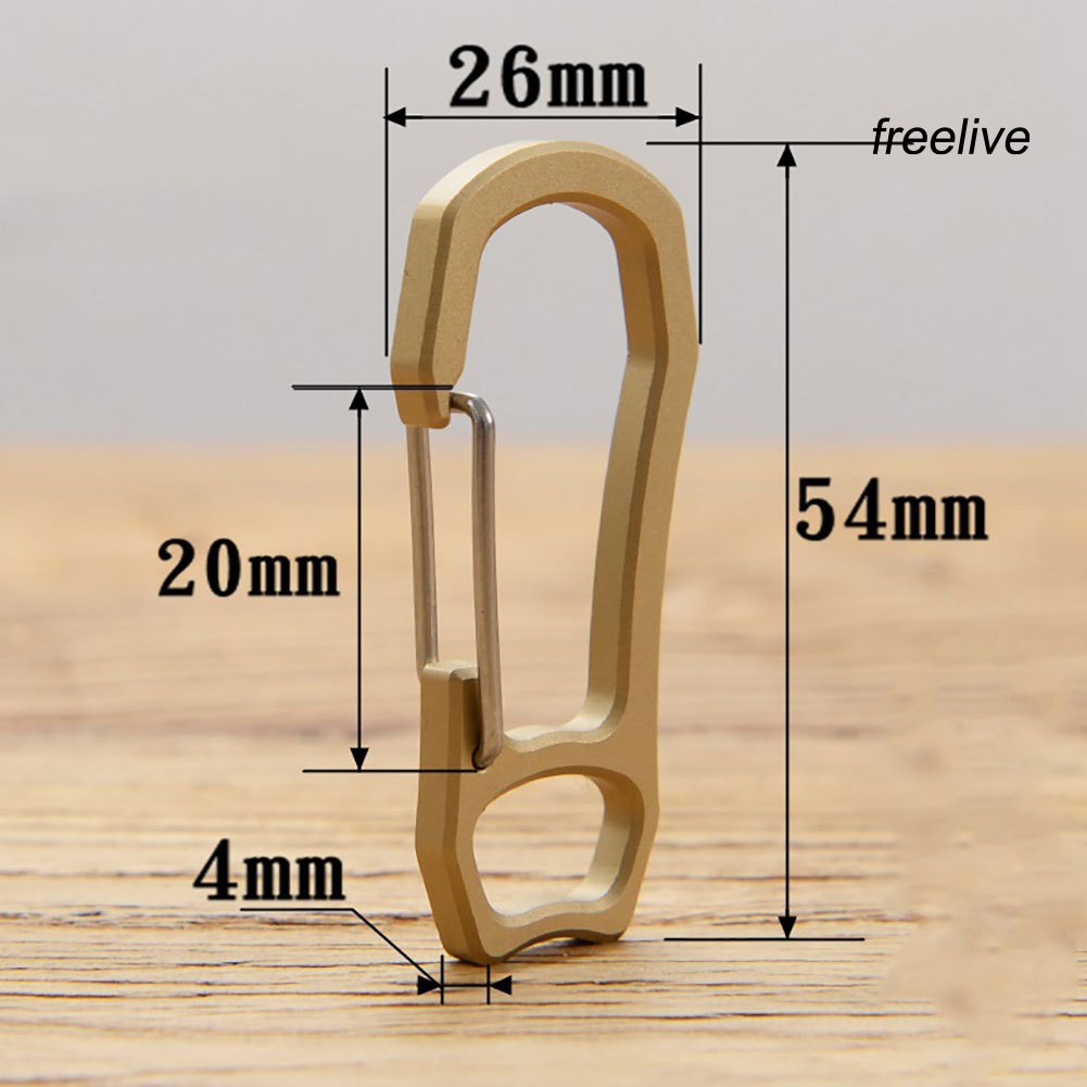 Móc Khóa Carabiner Bằng Đồng Thau Dùng Đi Cắm Trại