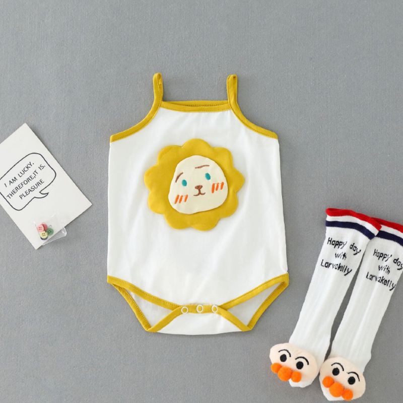 Bodysuit/ Body Chíp 2 Dây - Bộ Áo Liền Quần Hoạ Tiết Hoạt Hình Đáng Yêu Cho Bé