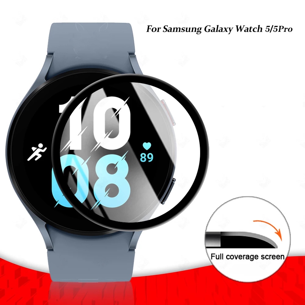 Kính Cường Lực 3D Bảo Vệ Màn Hình Đồng Hồ Thông Minh Samsung Galaxy Watch 5 40mm 44mm Galaxy Watch 5 pro 45mm