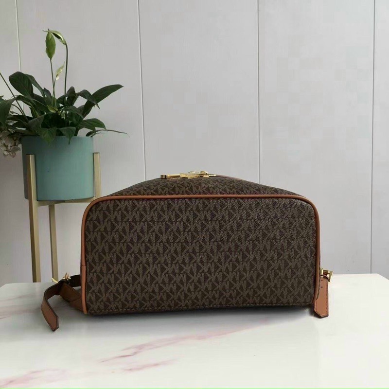 Balo MK Rhea zip dark brown