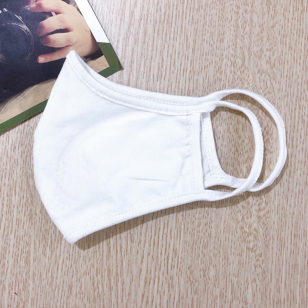 Khẩu trang vải cotton hai lớp in hình siêu cute