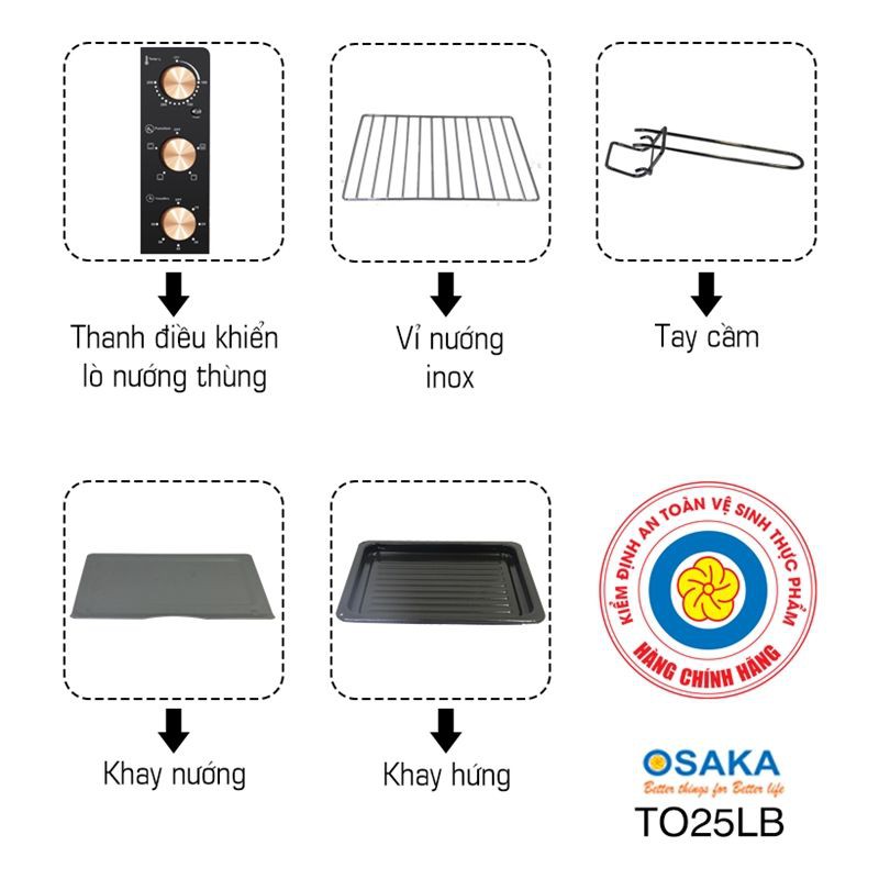 OSAKA Lò nướng thùng To LB25 25 lít