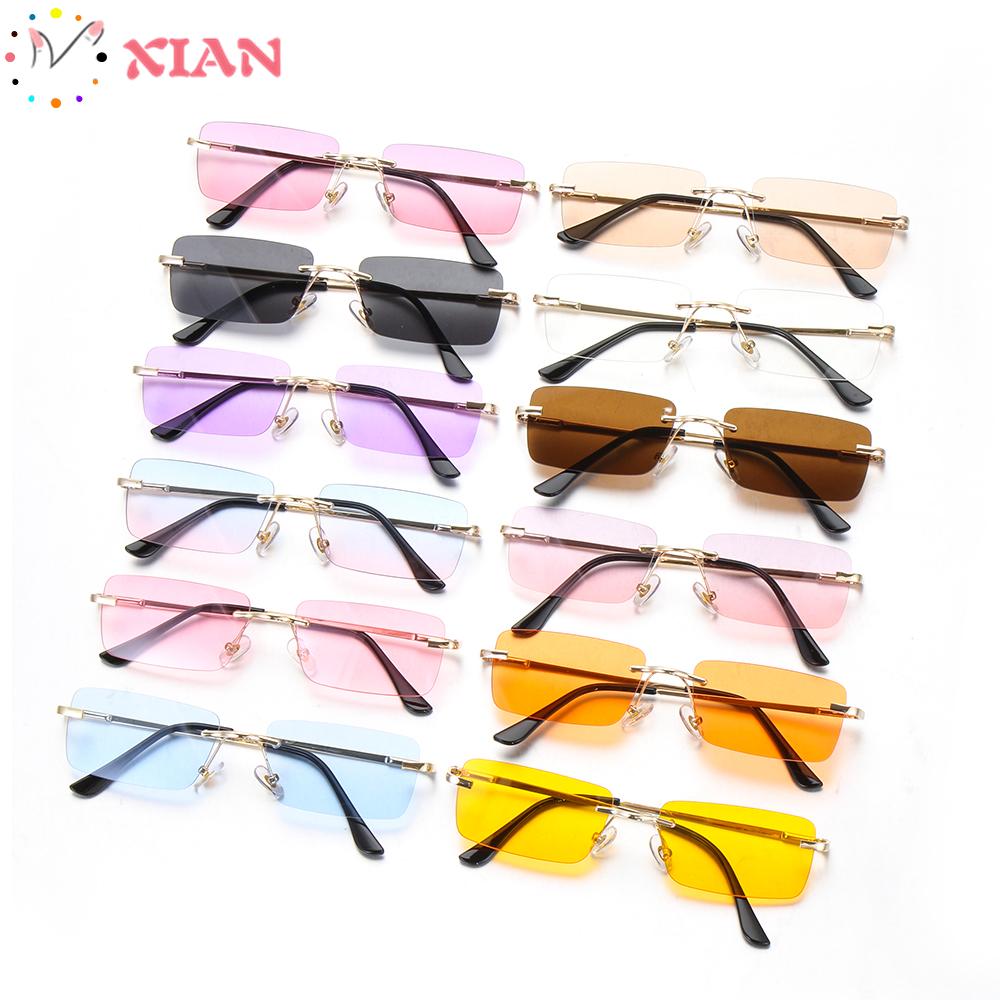 Kính mát hình chữ nhật màu gradient chống tia uv400 thời trang sang trọng cho nữ